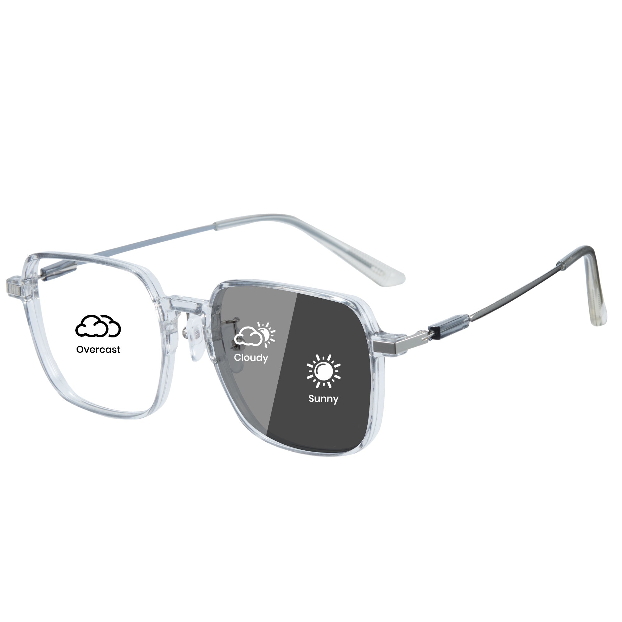 Photochromic UV400 Blue Light Blocking Glasses 8223