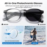 All-in-One Photochromic Glasses with indoor and outdoor use scenarios.