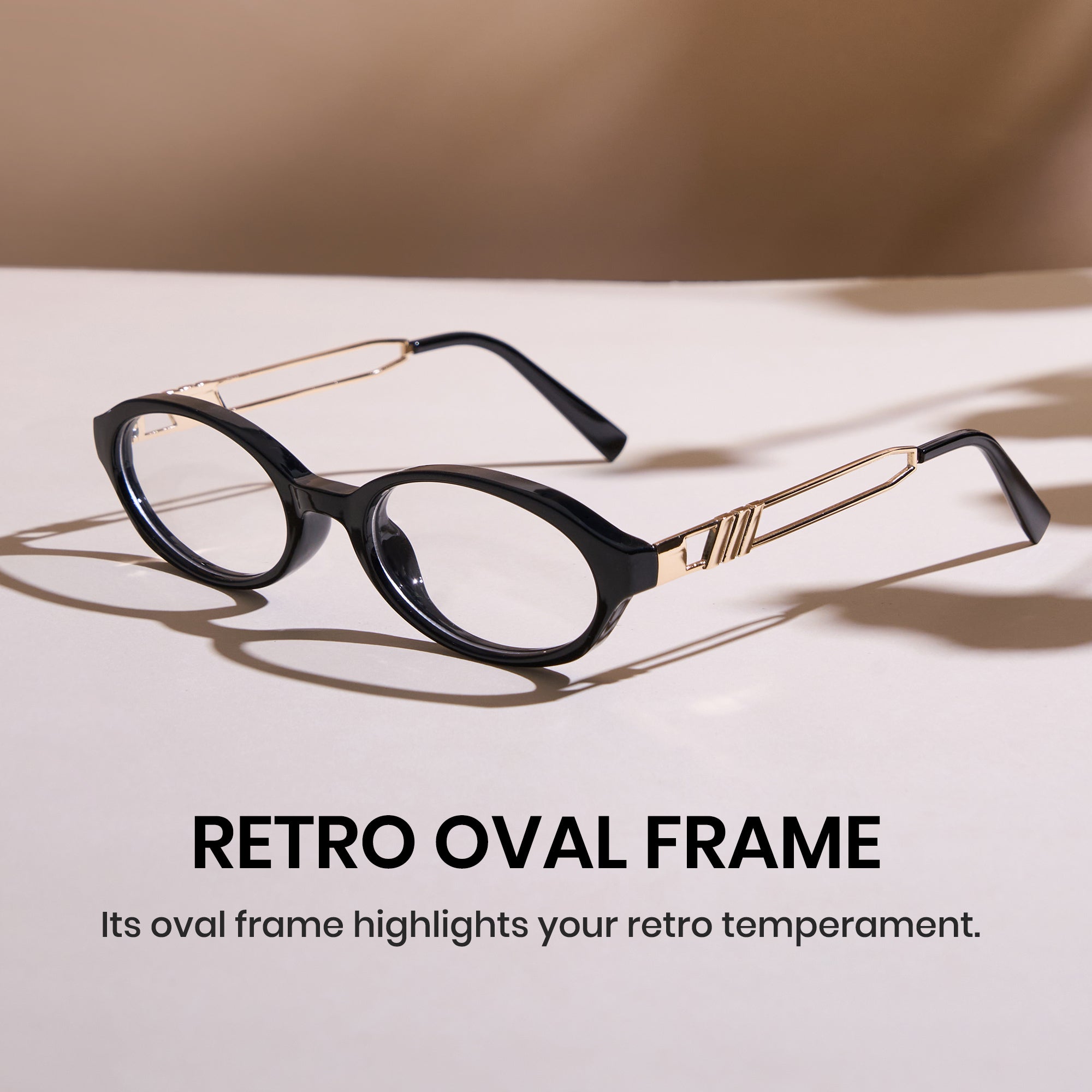 Computer Glasses UV400 Blue Light Blocking Oval Retro Glasses 8242