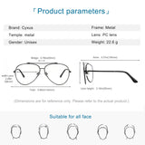 Cyxus Blue Light Blocking Computer Glasses Double Bridge Martila 8805
