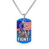 Voting for the Trum Stainless Steel Necklace for Supporters, Unisex and Stylish Trummp Sunglasses with UV400 Protection, Make American Great Again
