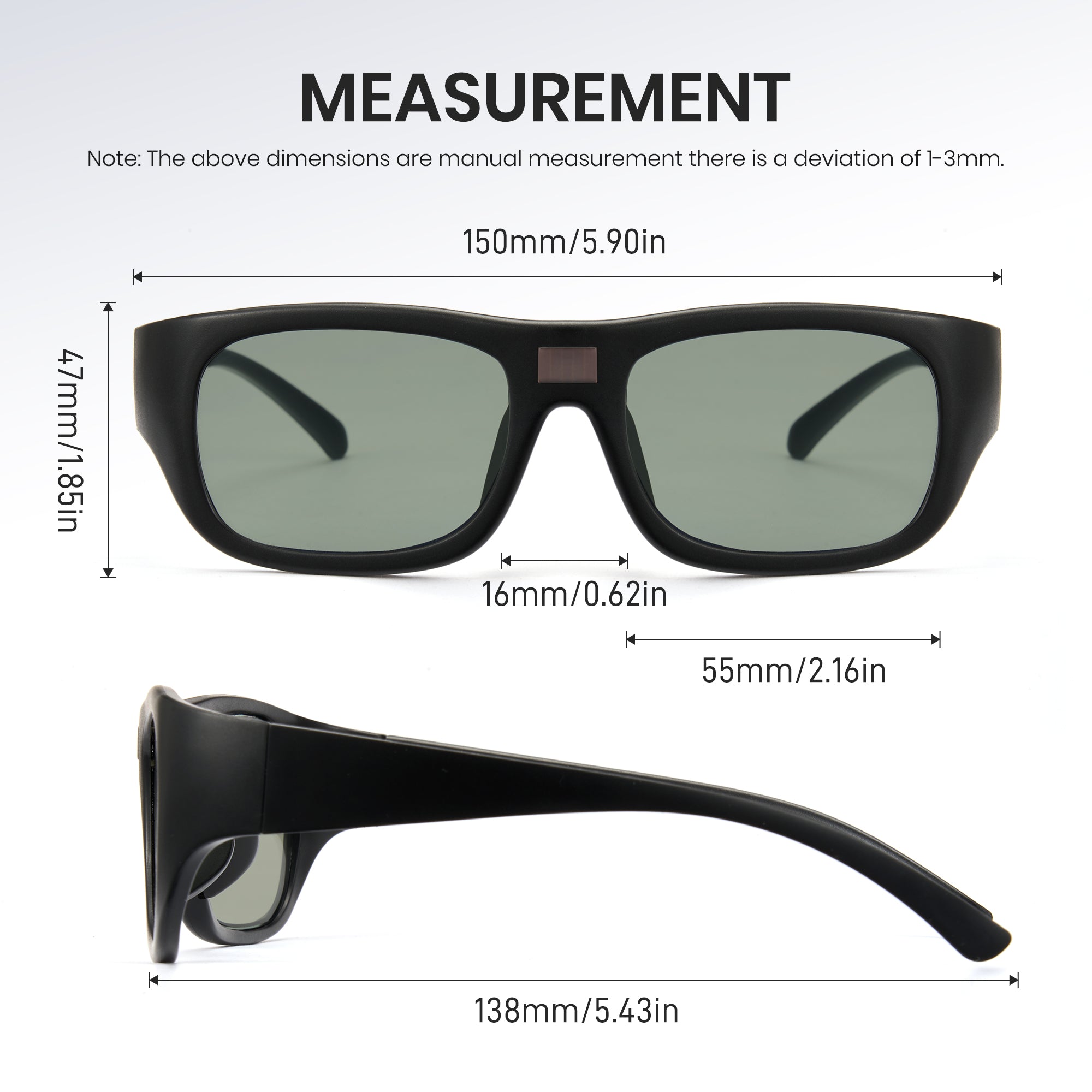 0.1 Seconds Photochromic Polarized Sunglasses with Blue Light Blocking P1153