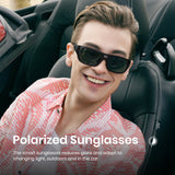 0.1 Seconds Photochromic Polarized Sunglasses with Blue Light Blocking P1153