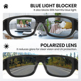 0.1 Seconds Photochromic Polarized Sunglasses with Blue Light Blocking P1153