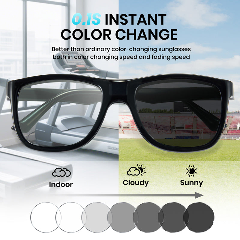 Cyxus 0.1 Seconds Smart 4 Manual Tint Modes Photochromic Polarized Sunglasses P1301