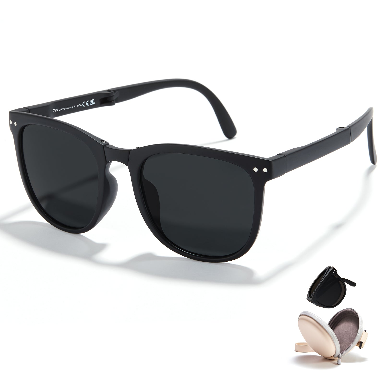 Cyxus Custom Personalized Polarized Foldable Sunglasses UV400 Protection 1019