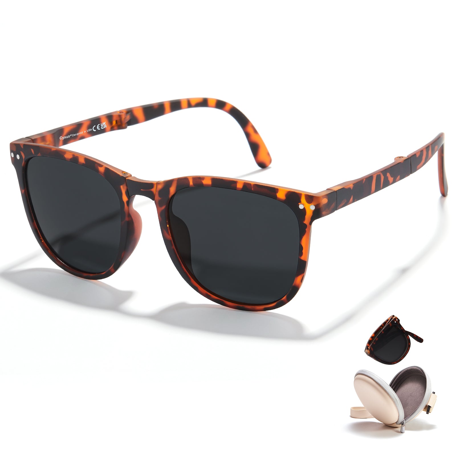 Cyxus Custom Personalized Polarized Foldable Sunglasses UV400 Protection 1019
