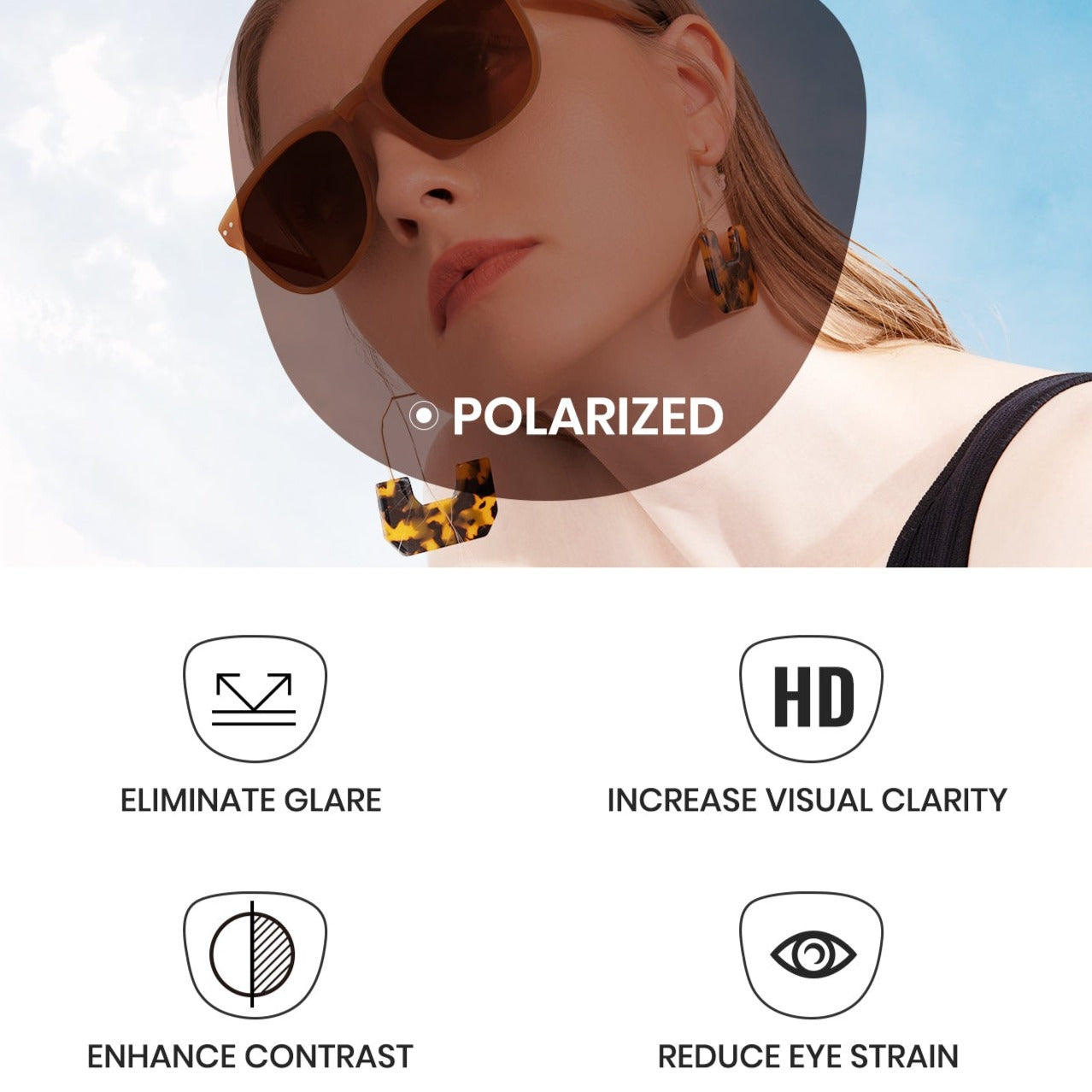 Cyxus Custom Personalized Polarized Foldable Sunglasses UV400 Protection 1019