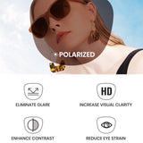 Cyxus Custom Personalized Polarized Foldable Sunglasses UV400 Protection 1019