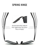 Cyxus Aviator UV400 Protection Spring Hinges Outdoor Polarized Sunglasses 1489 Spring Hinges
