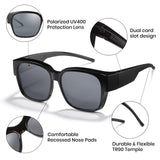 TAC Fit Over Wraparound Polarized Sunglasses 1821