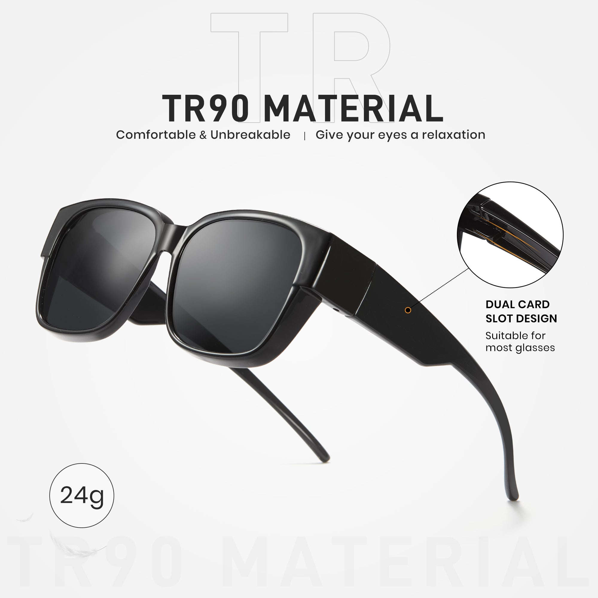 TAC Fit Over Wraparound Polarized Sunglasses 1821