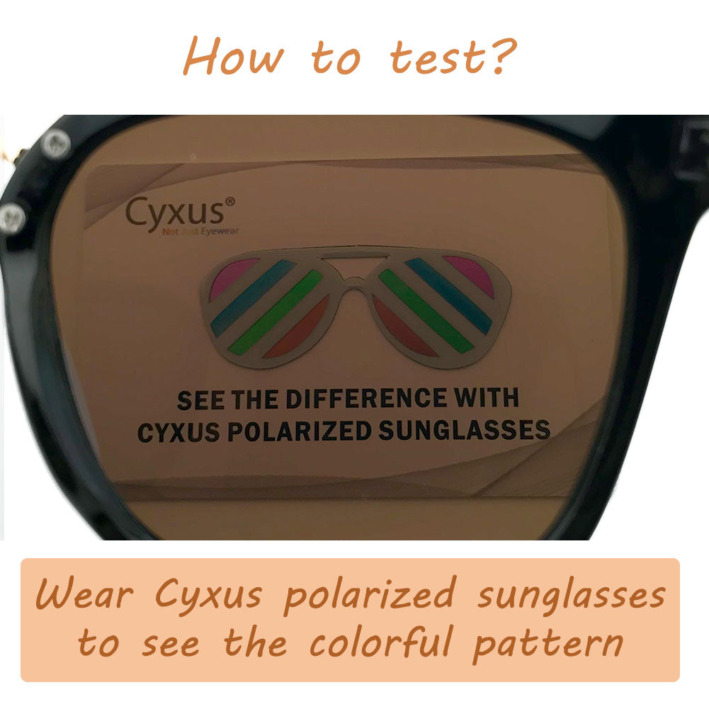Cyxus Polarized Sunglasses Test Card Test Card cyxus