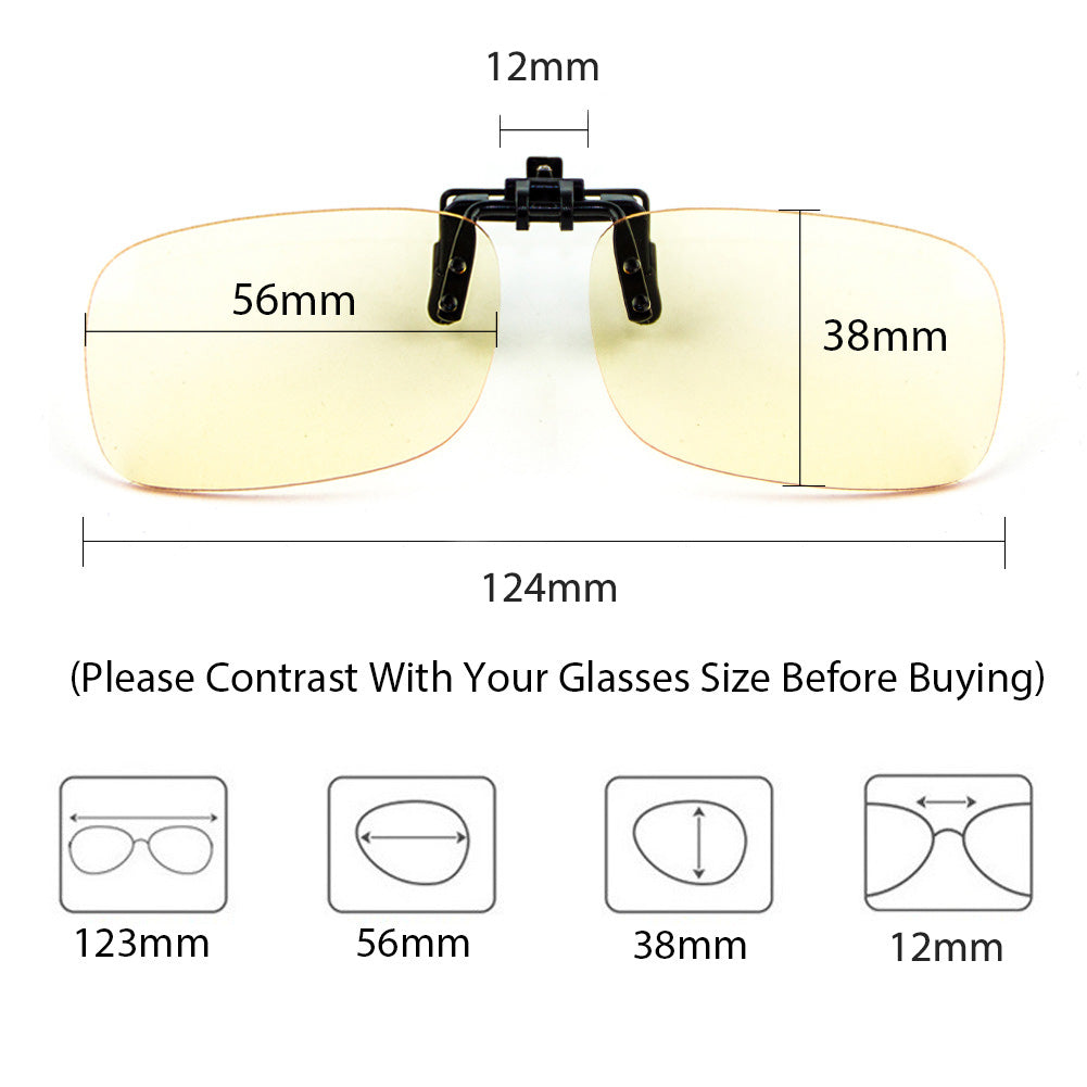 Blue Light Blocking Clip On Glasses 8000L04 Clip On Computer Glasses cyxus