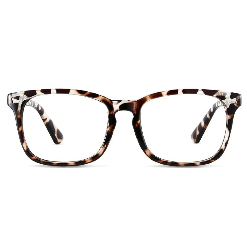 Retro Style Anti-Blue Light & Prescription Glasses-White Tortoise
