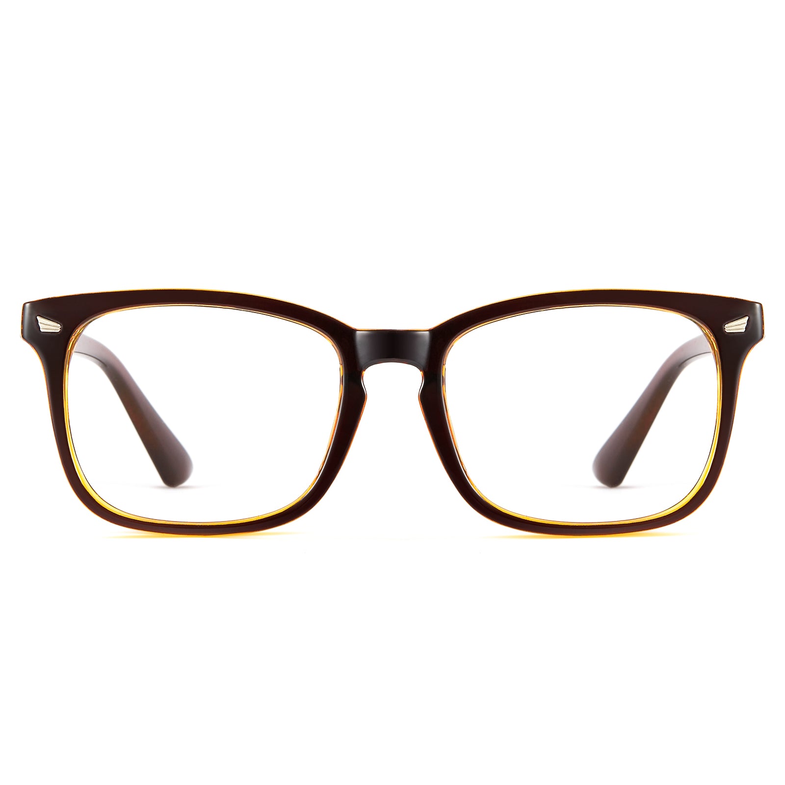Brown Tea Yellow Retro Style Anti-Blue Light & Prescription Glasses