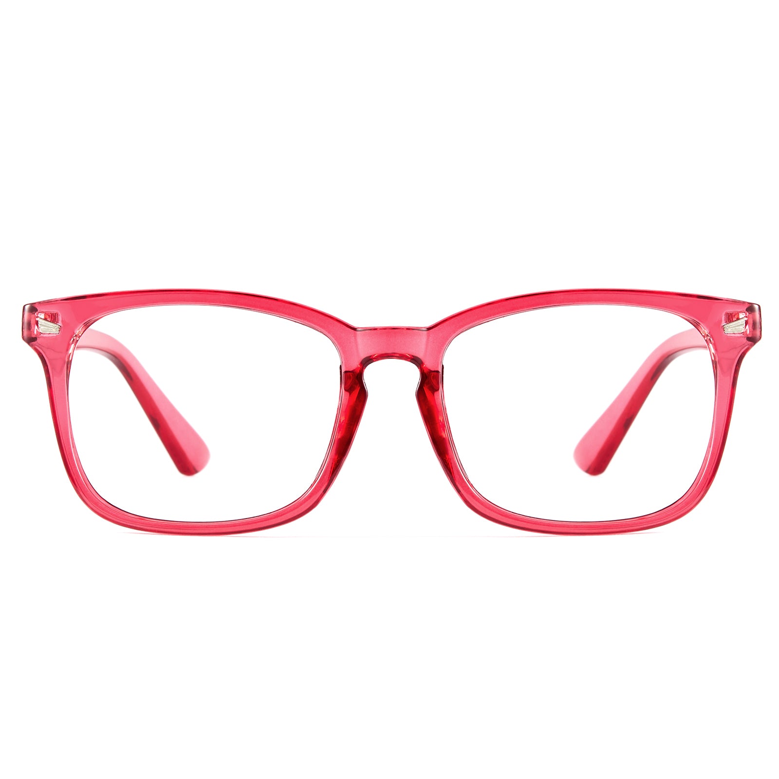 Crystal Red Retro Style Anti-Blue Light & Prescription Glasses
