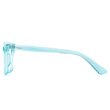 Light blue glasses temples
