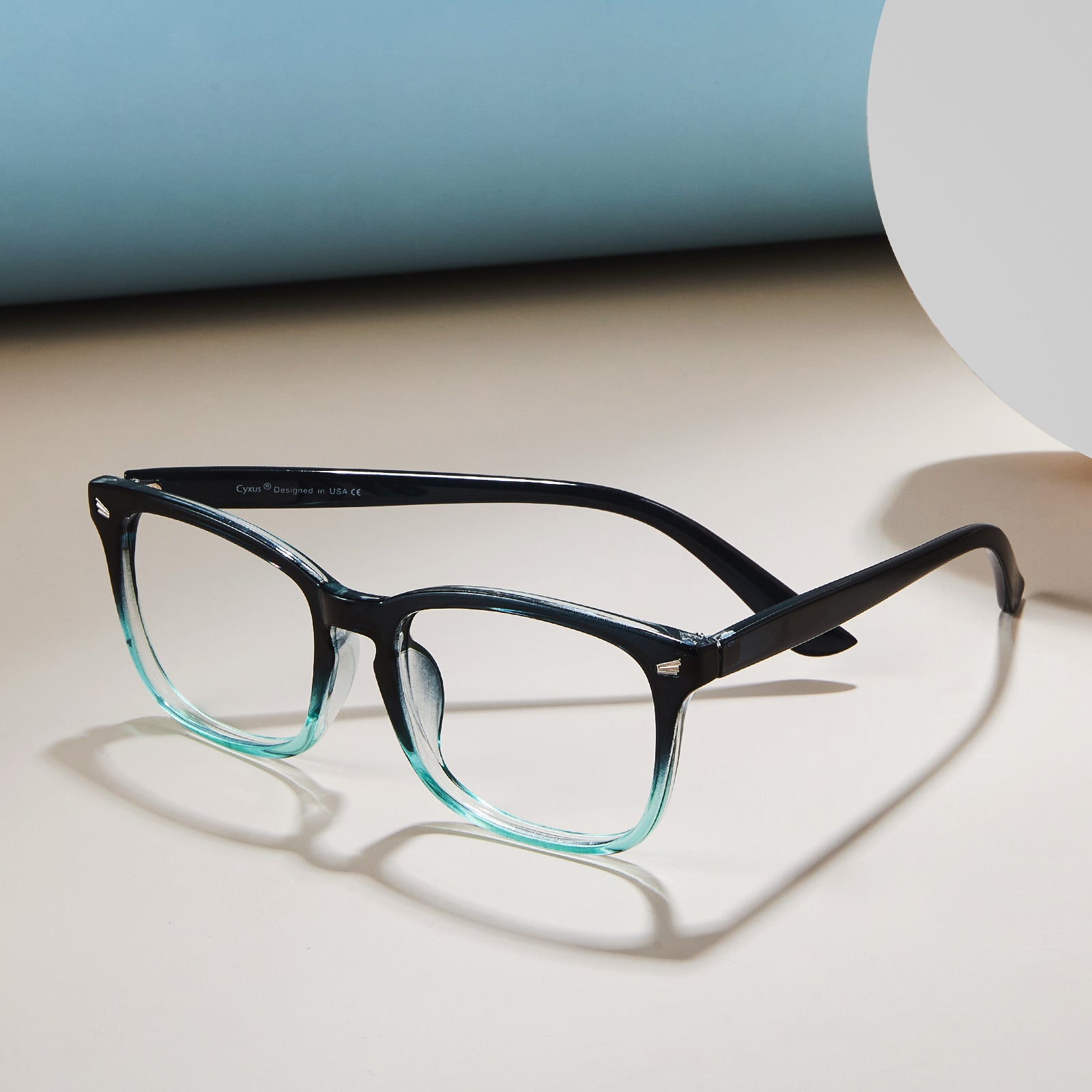 Blue Gradient Glasses Frame