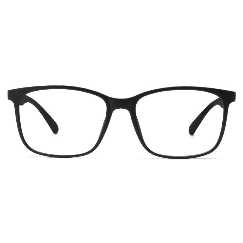 Retro Square Blue Light Blocking Glasses - Black