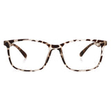 Retro Square Blue Light Blocking Glasses - white tortoise
