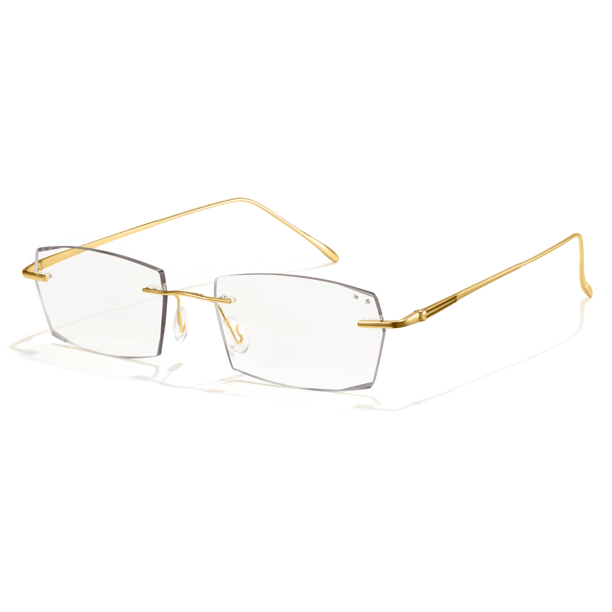 Cyxus Rimless Square Photochromic Glasses 8127