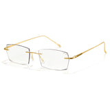 Cyxus Rimless Square Photochromic Glasses 8127