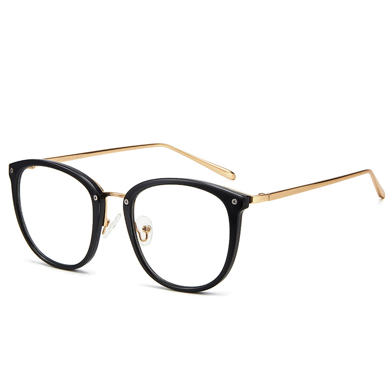 Bright black glasses frame