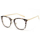 Retro Round TR 90 Frame Anti-Blue Light & Prescription Glasses-White Tortoise