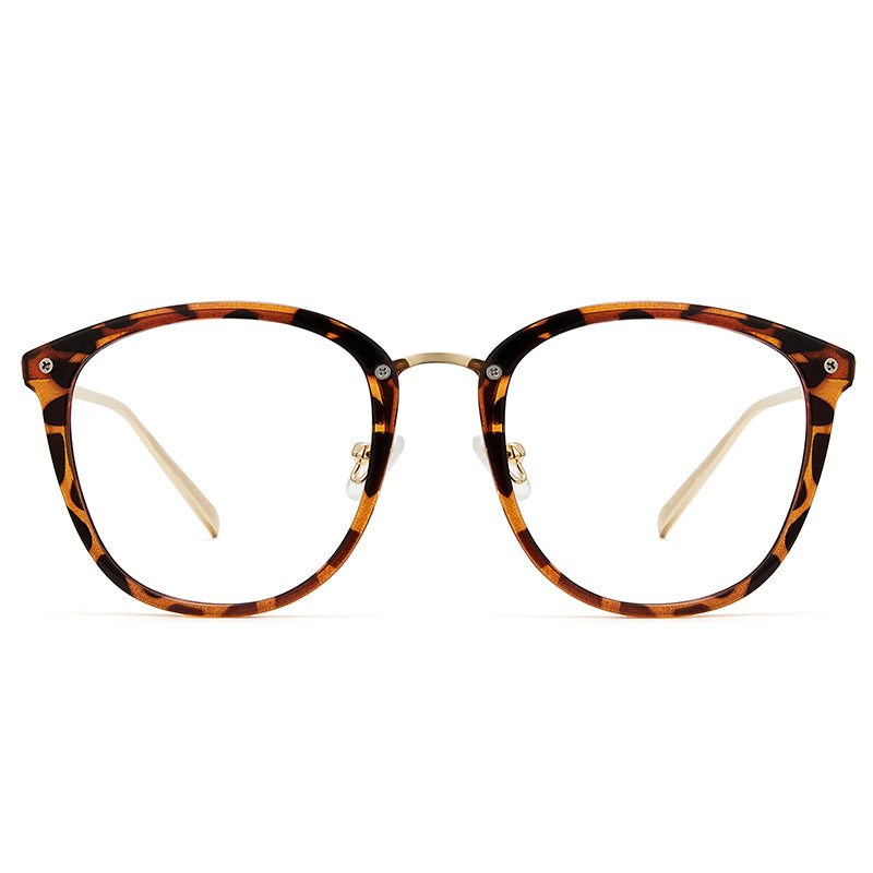 Tortoise Retro Round TR 90 Frame Anti-Blue Light & Prescription Glasses