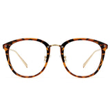 Tortoise Retro Round TR 90 Frame Anti-Blue Light & Prescription Glasses