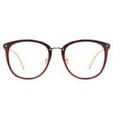 Tea Brown Retro Round TR 90 Frame Anti-Blue Light & Prescription Glasses