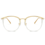 Retro Round TR 90 Frame Anti-Blue Light & Prescription Glasses-gold