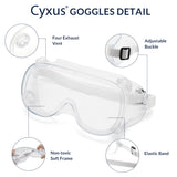 Anti-Fog Anti Virus Medical Goggles Safety Glasses cyxus
