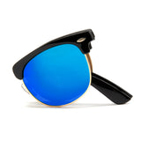 Blue Polarized Folding Sunglasses