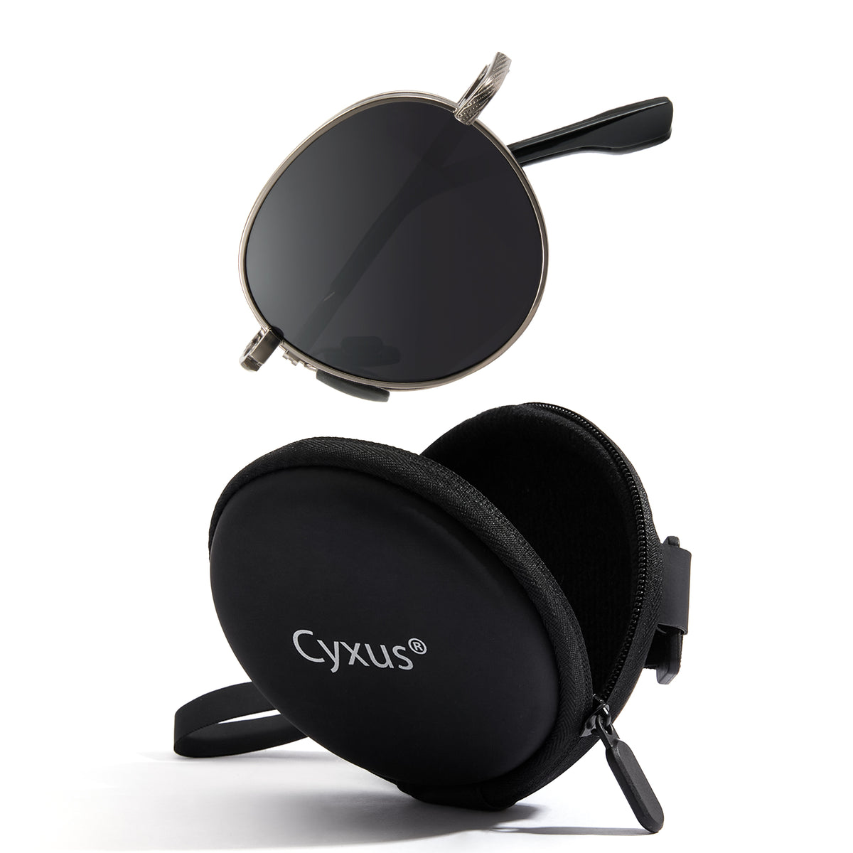 Cyxus Round Polarized UV 400 Protection Foldable Sunglasses 1018