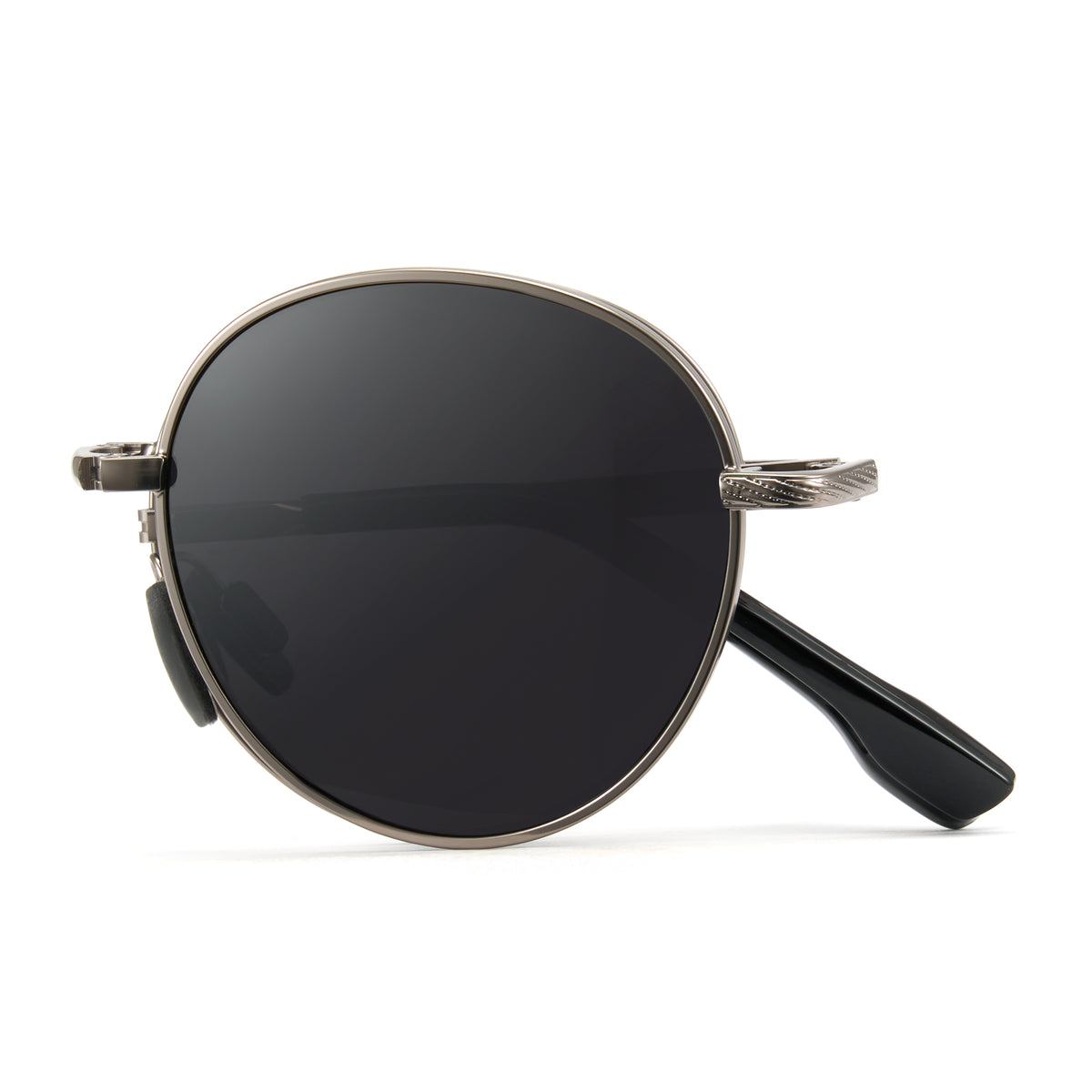 Cyxus Round Polarized UV 400 Protection Foldable Sunglasses 1018