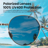 Cyxus Round Polarized UV 400 Protection Foldable Sunglasses 1018