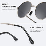 Cyxus Round Polarized UV 400 Protection Foldable Sunglasses 1018