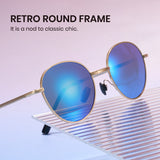 Cyxus Round Polarized UV 400 Protection Foldable Sunglasses 1018