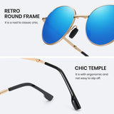 Cyxus Round Polarized UV 400 Protection Foldable Sunglasses 1018