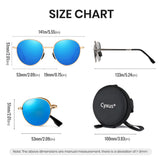 Cyxus Round Polarized UV 400 Protection Foldable Sunglasses 1018