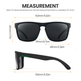 Cyxus Polarized Sunglasses for Men Lightweight Frame UV400 Protection Square Sun Glasses