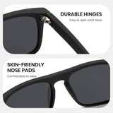 Cyxus Polarized Sunglasses for Men Lightweight Frame UV400 Protection Square Sun Glasses