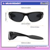Y2K Style Retro Futuristic Sports Wrapround Polarized Sunglasses 1088