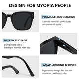 Cyxus Clip-on Polarized Sunglasses, Fit Over Sunglasses for Men&Women UV400 Protection Lightweight & Oversized to Drive or Go Over