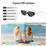 oval black gold sunglasses black lenses non-polarized PC frame metal temples daily commuting casual driving