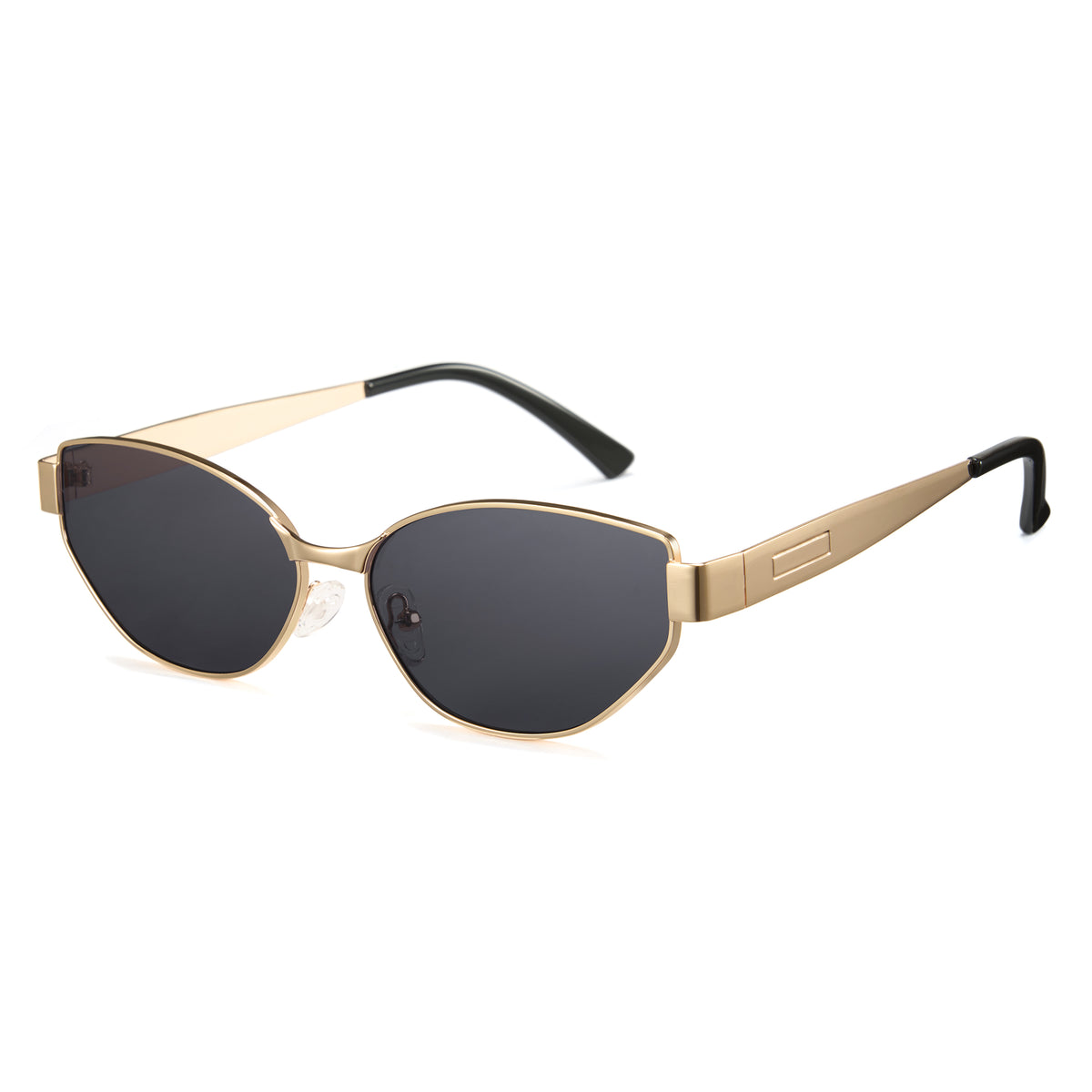 Cyxus Metal Cat Eye Non-Polarized Sunglasses 1327 メイン画像
