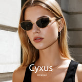 Cyxus Metal Cat Eye Non-Polarized Sunglasses 1327