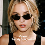 Cyxus Metal Cat Eye Non-Polarized Sunglasses 1327